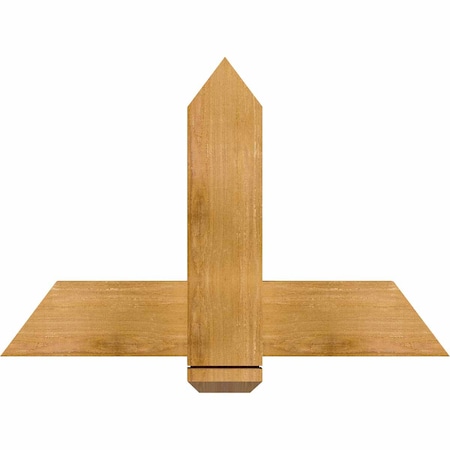 Ekena Millwork Eugene Rough Sawn Timber Gable Bracket, Western Red Cedar, 36"W x 24"H x 2"D x 6"F, 16/12 Pitch GBW036X24X0206EUG00RWR